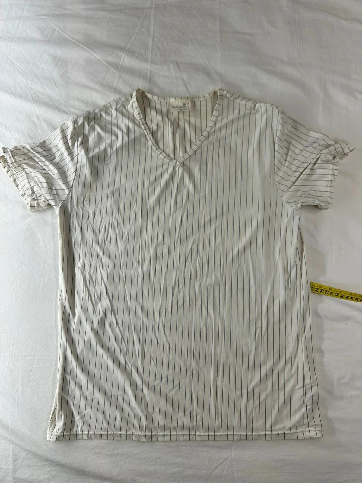 T-shirt à rayures vintage blanc et noir
